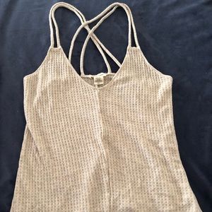 Silence + Noise Waffle Knit Strappy Back Tank Top